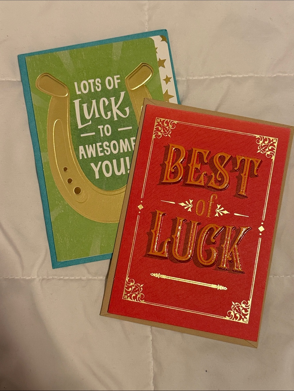 🌻 Bundle of 2 Hallmark Good Luck Cards NWT